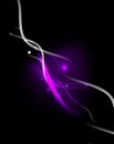 Purple abstract wave in dark space Royalty Free Stock Photo