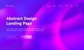 Purple Abstract Wavy Shape Landing Page Background. Futuristic Digital Motion Gradient Pattern Template Liquid Soft Neon Royalty Free Stock Photo