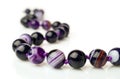 Purple agate necklace Royalty Free Stock Photo