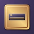 Purple Air conditioner icon isolated on purple background. Split system air conditioning. Cool and cold climate control Royalty Free Stock Photo