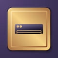 Purple Air conditioner icon isolated on purple background. Split system air conditioning. Cool and cold climate control Royalty Free Stock Photo