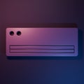 Purple Air conditioner icon isolated on purple-blue background. Split system air conditioning. Cool and cold climate Royalty Free Stock Photo