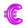 Euro sign, purple color Royalty Free Stock Photo