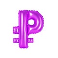 Ruble sign, purple color