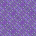 Purple american native Maya Aztec Inca pattern. Stonework mosaic seamless texture