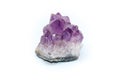 Purple amethyst quartz crystal cluster Royalty Free Stock Photo