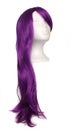 Purple Anime Style Wig on White Royalty Free Stock Photo