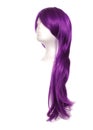 Purple Anime Style Wig on White