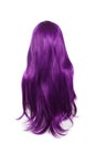 Purple Anime Style Wig on White Royalty Free Stock Photo