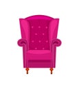 Purple armchair isolated vector icon