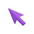 Purple Arrow Cursor Pointing Upward To the Right Icon Illustrative Design for Web and Desktop Use Royalty Free Stock Photo