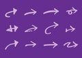 Purple Arrow Icons Vector Illustration
