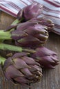 Purple artichokes