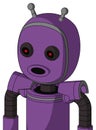 Purple Automaton With Bubble Head And Round Mouth And Black Glowing Red Eyes And Double Antenna