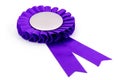 Purple award ribbons badge