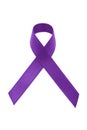 A purple awareness ribbon Royalty Free Stock Photo