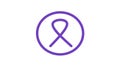 Purple awareness ribbon. World Lupus Day. Autoimmune disease. Immune System Disorders. May Lupus Awareness Month.