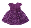 Purple baby dress on white background