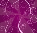 Purple background with curls