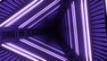 Purple background.Design. A bright corridor in abstraction that rotates clockwise and in which bright flickering white Royalty Free Stock Photo
