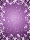 Purple background with snowflakes Royalty Free Stock Photo