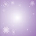 Purple Background with snowflakes and sparkers Royalty Free Stock Photo