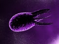 Purple bacteria - 3D illustration Royalty Free Stock Photo