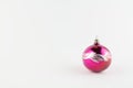 Purple ball for christmas tree on white background Royalty Free Stock Photo