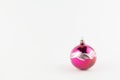 Purple ball for christmas tree on white background Royalty Free Stock Photo