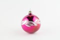 Purple ball for christmas tree on white background Royalty Free Stock Photo