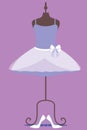 Purple ballet dress woman