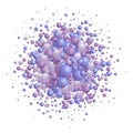 Purple balloons. Vector chaotic splash of geometric shapes. Design element. eps 10