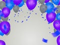 Purple baloons on the upsteirs with clear path isolated . illustration of beautiful, candy