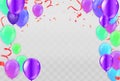 Purple baloons on the upsteirs with clear path isolated . illustration of beautiful, candy