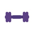 Purple barbell icon graphic illustration