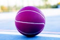 Purple basketball closeup