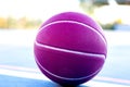 Purple basketball closeup