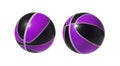 Purple basketball toy isolated on white background