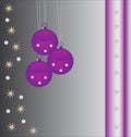 Purple baubles background Royalty Free Stock Photo