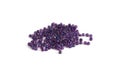 Purple beads on an isolated white background Royalty Free Stock Photo