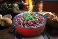 Purple bean feijoada