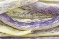 Purple beans closeup
