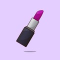 Purple Beauty Makeup Lipstick Illustration Vector Women Cosmetic Product Icon