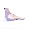 Purple bird animal miniature toy on white background