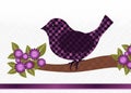 Purple Bird Card Royalty Free Stock Photo