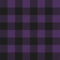 Purple and Black Buffalo Check Plaid Seamless Pattern