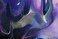 Smoky purple and black dominate this dark, flowing abstract actylic pour painting for backgrounds.