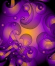 Purple Black Swirls Background Royalty Free Stock Photo