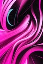 Pink and black waves. Vertical composition