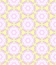 Purple Blooming Star Flower Pattern on Yellow Background Royalty Free Stock Photo